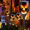 Solar Halloween Lights Outdoor, 4 Packs Super Larger Size Solar Torch Light with Flickering Flame, Waterproof LED Flame Lights for outside Garden Yard Patio Pathway Halloween Decoratrions